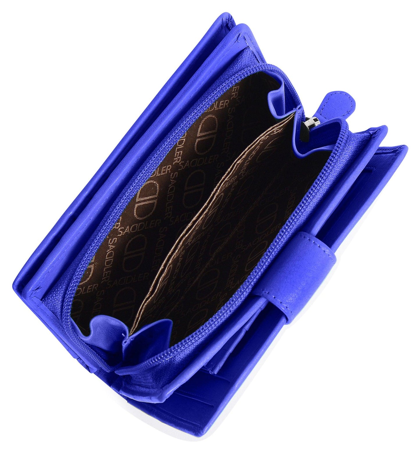 SADDLER GEORGIE Leather Double-Sided Purse - 13 Card Slots, Generous Space for Notes and Coins - RFID Protected