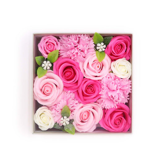 Soap Flower Gift Box - Square Box - Baby Blessings - Pinks