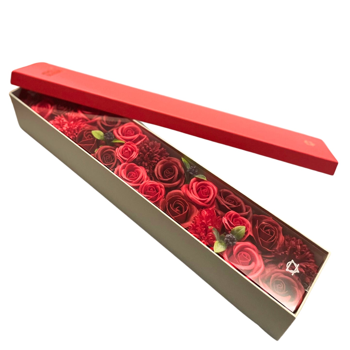 Soap Flower Gift Box - Extra Long - Classic Red Roses