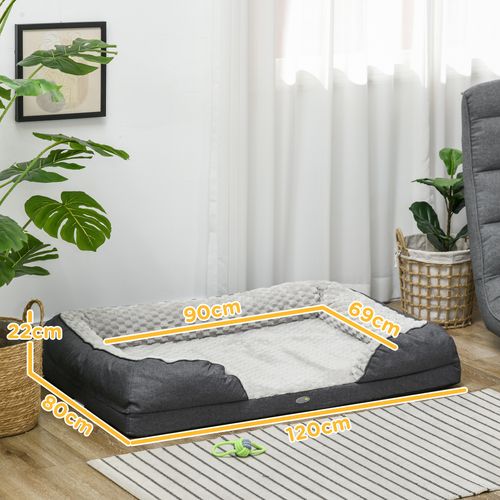 PawHut Dog Bed Calming Pet Bed Dog Mattress for Large Dogs - Charcoal Grey