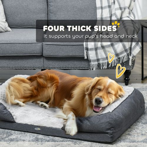 PawHut Dog Bed Calming Pet Bed Dog Mattress for Large Dogs - Charcoal Grey