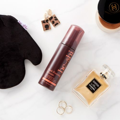 He-Shi Dark Foaming Mousse   - Dark Self Tan - Quick Dry - Easy to Apply