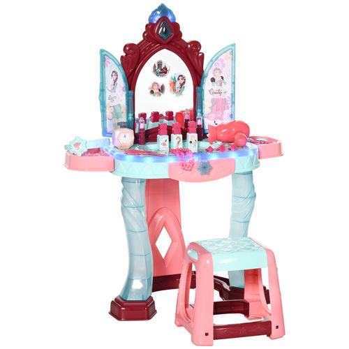 31 Piece Kids Dressing Table w/ Magical Princess Mirror, Light and Music