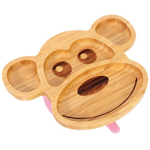 Vinsani Bamboo Monkey Plate,bowl & Spoon Set