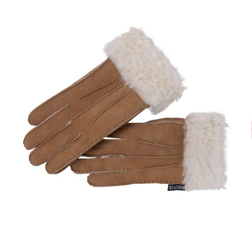 Nordvek Womens Sheepskin Gloves With Fur Cuff - 301-100