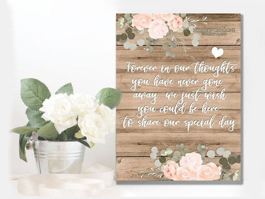 Wedding Forever In Our Thoughts, Lost Ones - Metal Wall Sign