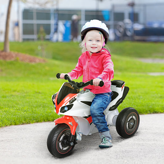 HOMCOM Kids Ride-On Police Bike 3-Wheel Vehicle